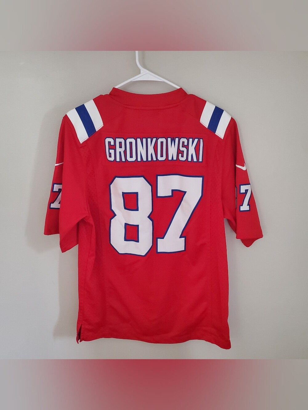 Rob Gronkowski New England Patriots Red Throwback Nike Men's Jersey Size S